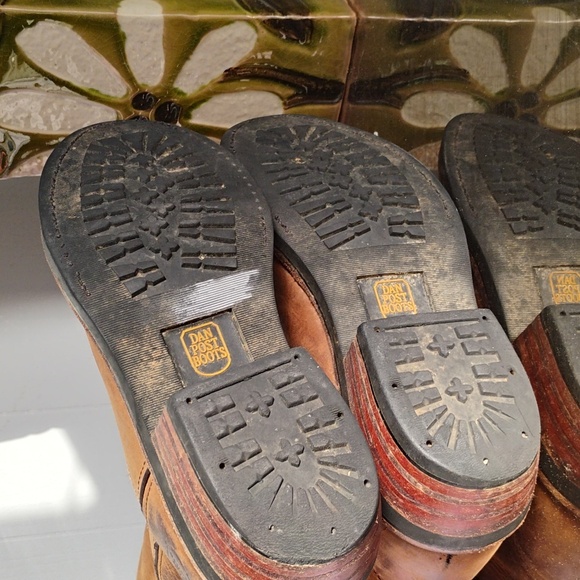 DAN POST Brown Leather Waterproof Cowboy Boots - Picture 15 of 15